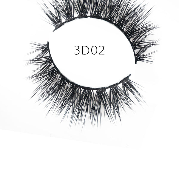 3D 02 Faux Mink Strip Lashes (Vegan)