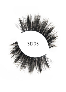 3D 03 Faux Mink Strip Lashes (Vegan)