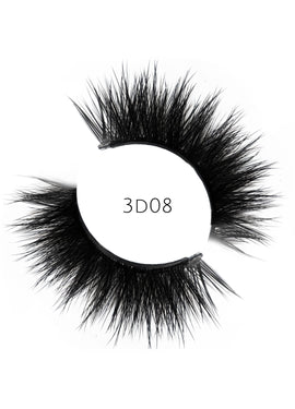 3D 08 Faux Mink Strip Lashes (Vegan)