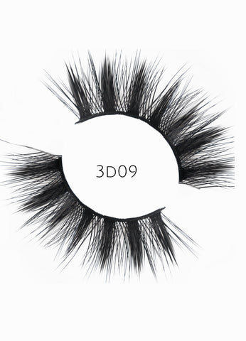 3D 09 Faux Mink Strip Lashes (Vegan)