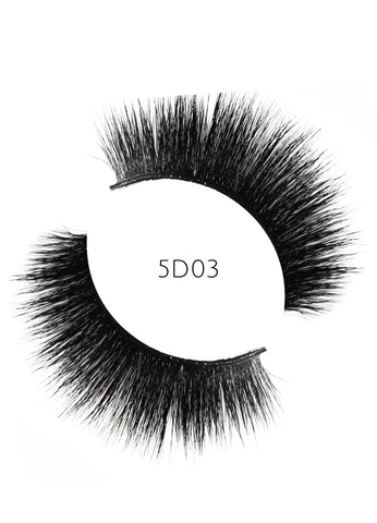 5D 03 Luxury Mink Strip Lashes (Vegan)