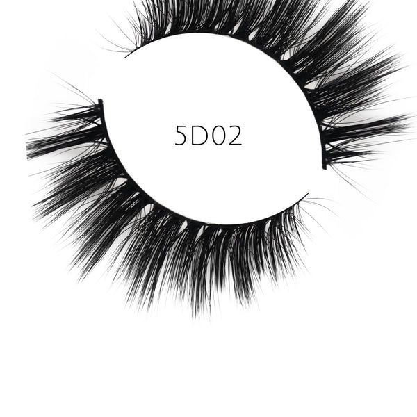 5D 02 Luxury Mink Strip Lashes (Vegan)